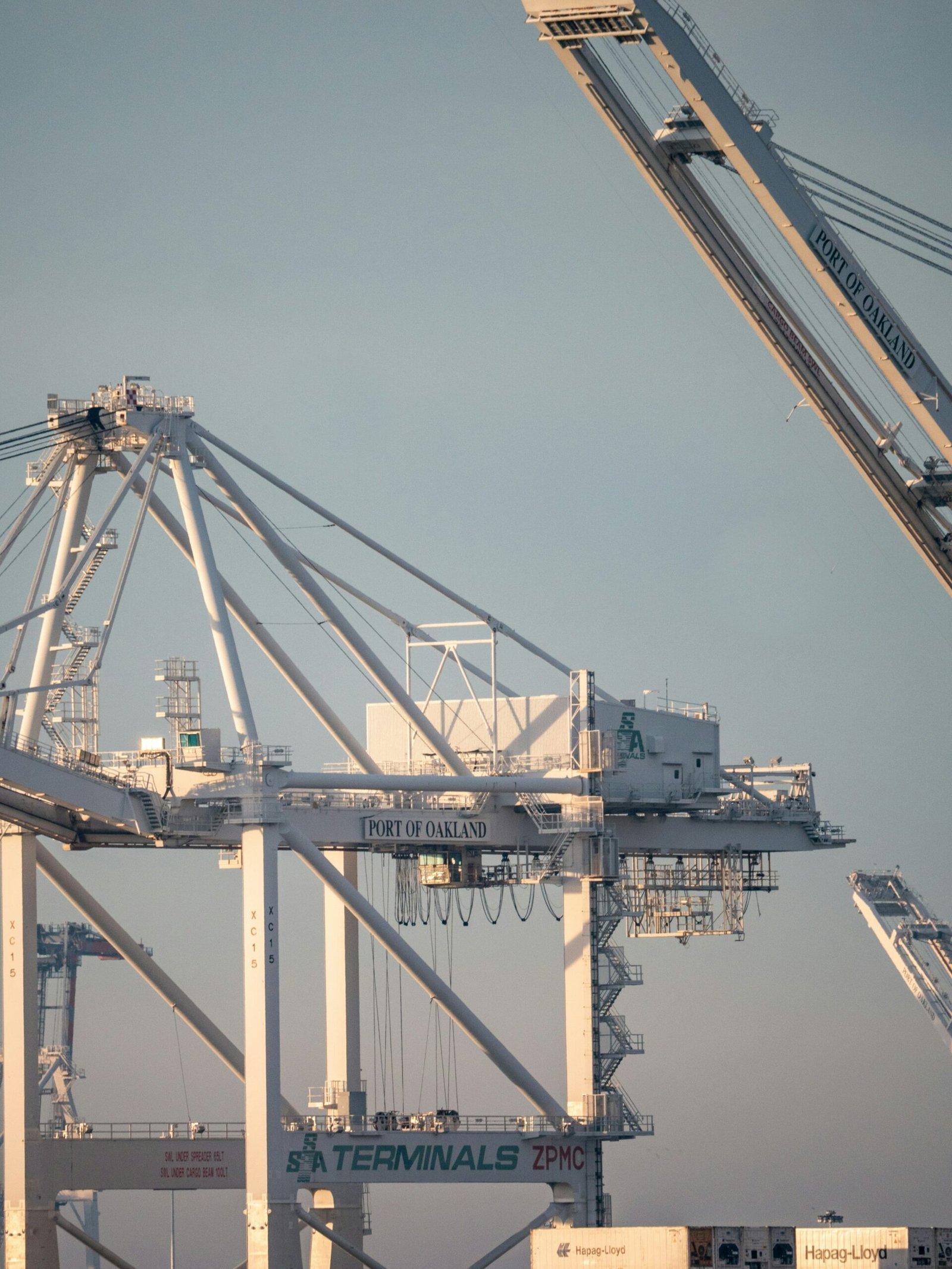 a large crane that is sitting in the air